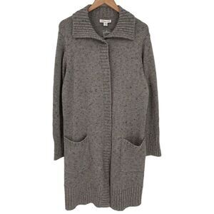 NWOT Coldwater Creek‎ Winter Mix Duster Cardigan Sweater Taupe 20231 Women XL